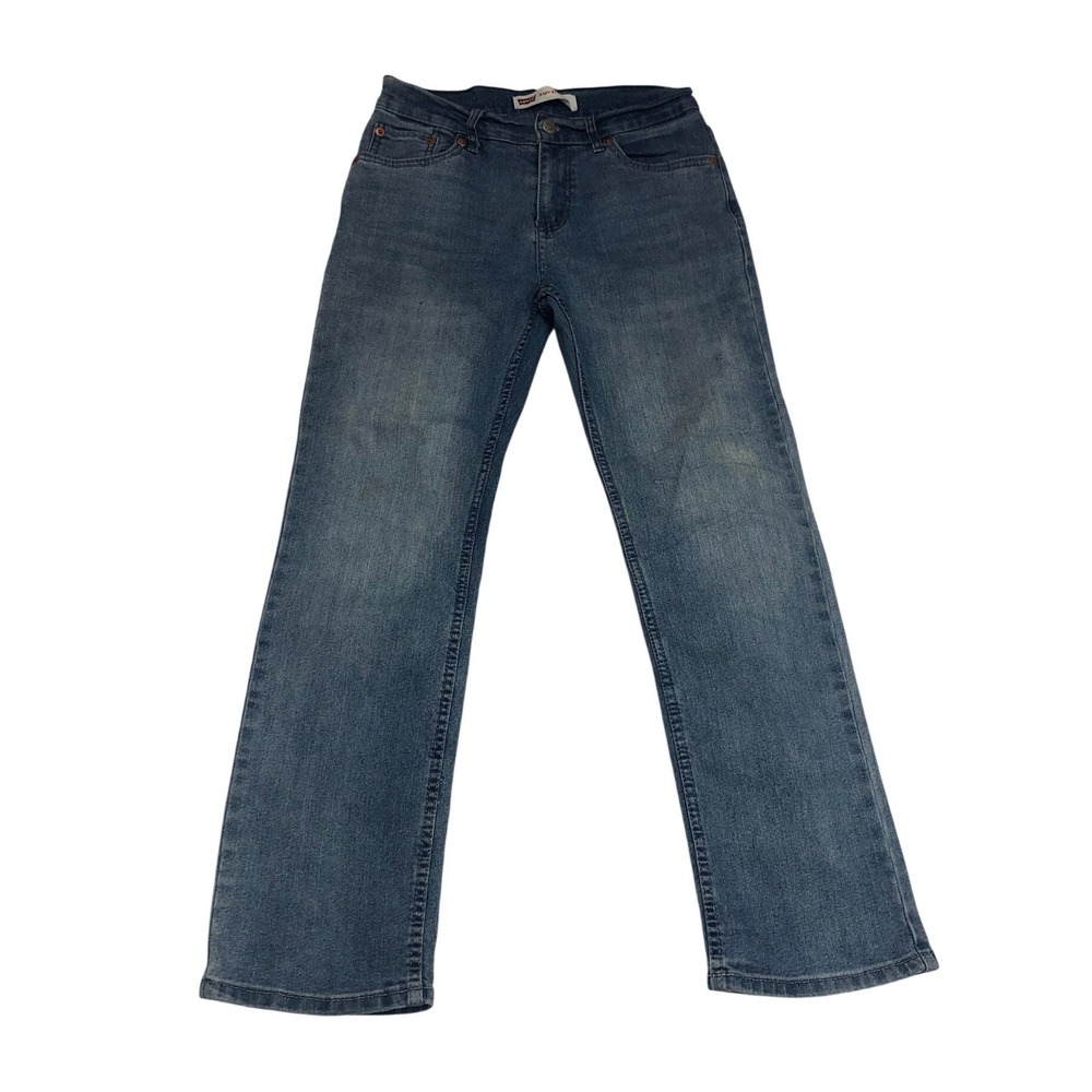 Levis 514 Straight Leg Jeans Boys Size 14 REG Medium Wash Blue Denim W27 L25